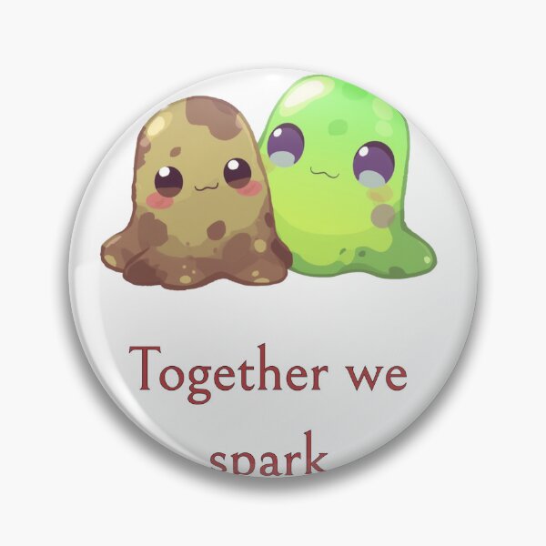 Item preview, Together We Spark – Cute Slime Duo designed and sold by Monzora.