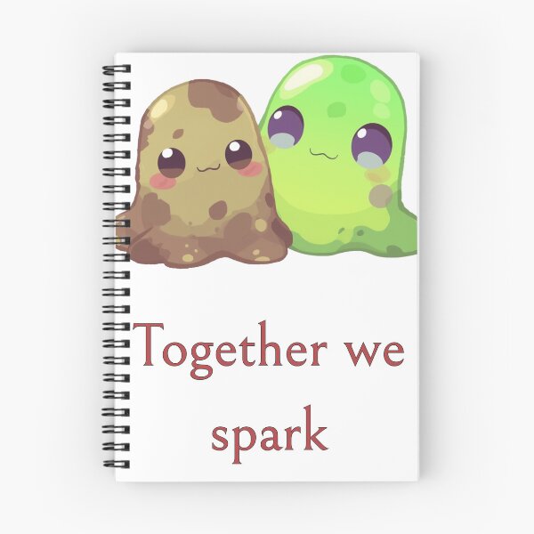 Item preview, Together We Spark – Cute Slime Duo designed and sold by Monzora.