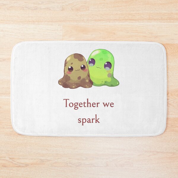 Item preview, Together We Spark – Cute Slime Duo designed and sold by Monzora.