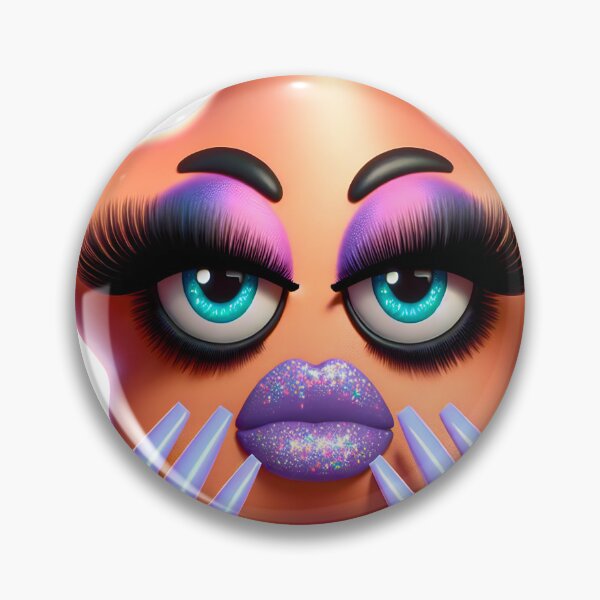 Item preview, Bad Bitch Glam Star Emoji | Fierce Diva Makeup, Glitter Lips & Long Nails | Empowered Aesthetic designed and sold by Vicksin ⭐⭐⭐⭐⭐.