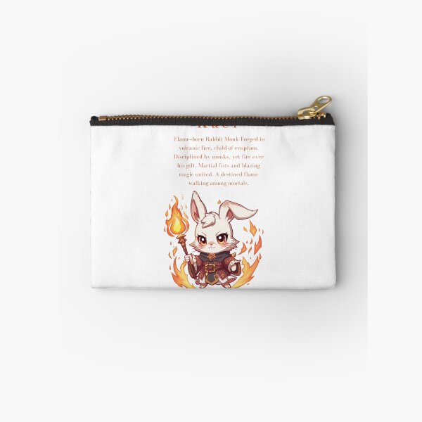 Item preview, Kael – Flame-Born Rabbit Monk | Cute Chibi Fire Mage Character designed and sold by Monzora.
