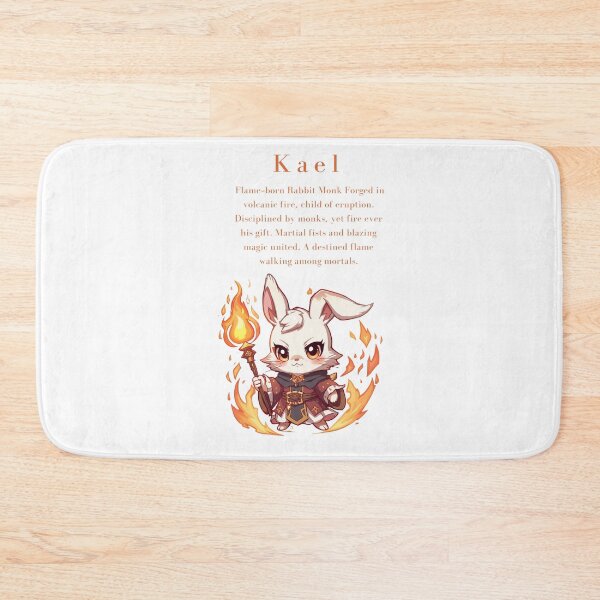 Item preview, Kael – Flame-Born Rabbit Monk | Cute Chibi Fire Mage Character designed and sold by Monzora.