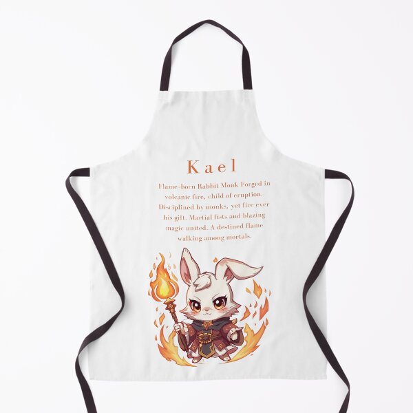 Item preview, Kael – Flame-Born Rabbit Monk | Cute Chibi Fire Mage Character designed and sold by Monzora.