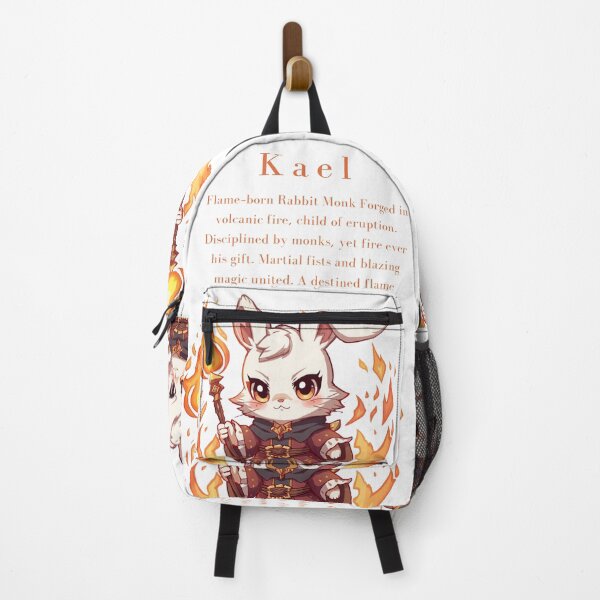 Item preview, Kael – Flame-Born Rabbit Monk | Cute Chibi Fire Mage Character designed and sold by Monzora.