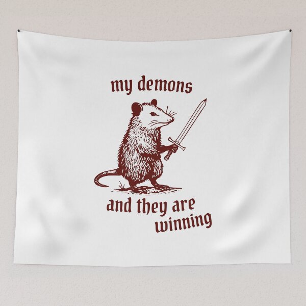 Item preview, I'm fighting my demons and they are winning meme  designed and sold by CloudyPress.