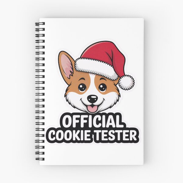 Item preview, Corgi Santa Hat Sticker Official Cookie Tester Funny Christmas Dog Mom Gift designed and sold by KAUKUDESIGNS.