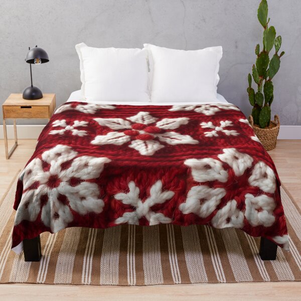 Item preview, Christmas theme, Knitted Fabric-look Texture, Red Background (image size 8320x12480) designed and sold by Digital-Davinci.