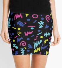 Vicky - 80s, 90s, bright neon, shapes, design, pattern, trendy, hipster, memphis design Mini Skirt