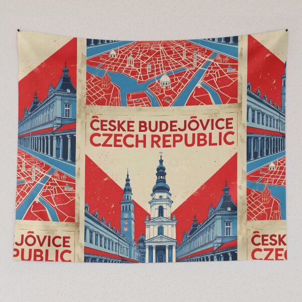 Item preview, Ceske Bude Jovice Cezch Republic 1950s Retro Poster Tourism designed and sold by TravelersGems.