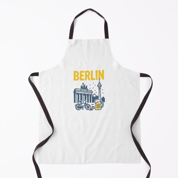 Item preview, Berlin Germany – Brandenburg Gate, TV Tower & Beer Illustration Sticker designed and sold by Suzy Perez Art.
