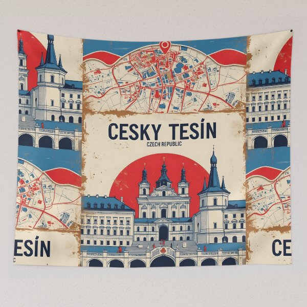 Item preview, Cesky Tesin Cezch Republic 1950s Retro Poster Tourism designed and sold by TravelersGems.