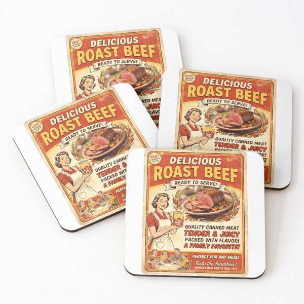 Item preview, Taste the Tradition: Retro Roast Beef Ad Revival designed and sold by ForeverPrintsOK.