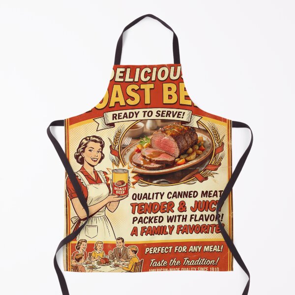 Item preview, Taste the Tradition: Retro Roast Beef Ad Revival designed and sold by ForeverPrintsOK.