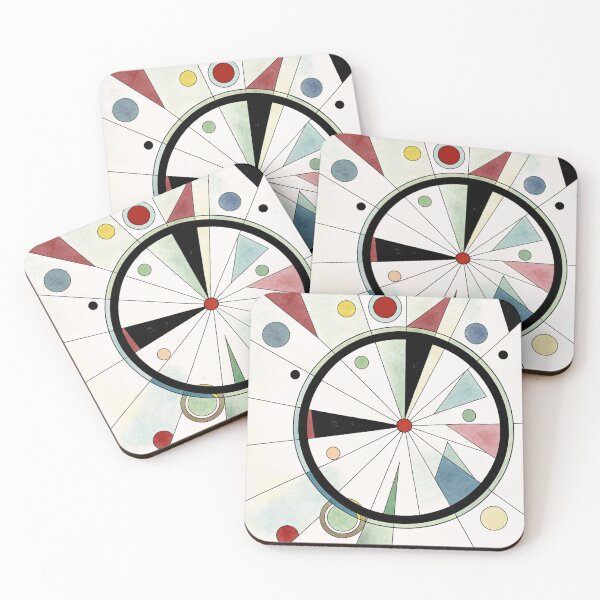 Item preview, Abstract Colorful bike wheel art. Kandinsky inspired designed and sold by Pedal Canvas.
