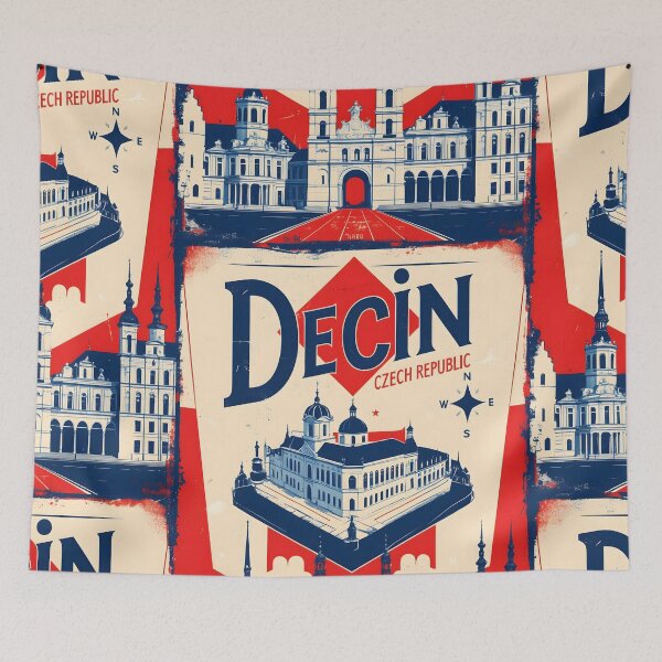 Item preview, Decin Cezch Republic 1950s Retro Poster Tourism designed and sold by TravelersGems.
