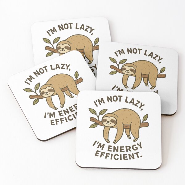Item preview, Funny Sloth Cartoon Embracing Maximum Energy Efficient Lifestyle designed and sold by Tender Flower Clothing.