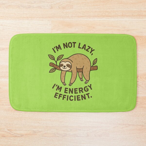 Item preview, Funny Sloth Cartoon Embracing Maximum Energy Efficient Lifestyle designed and sold by Tender Flower Clothing.