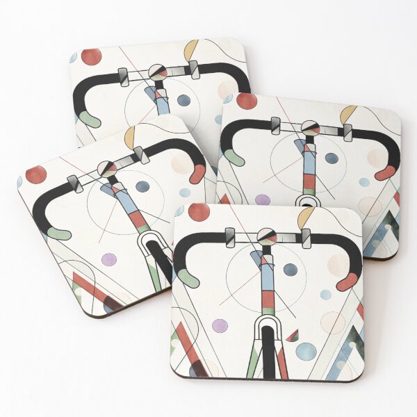 Item preview, Abstract Colorful road bike handle bar art. Kandinsky inspired designed and sold by Pedal Canvas.