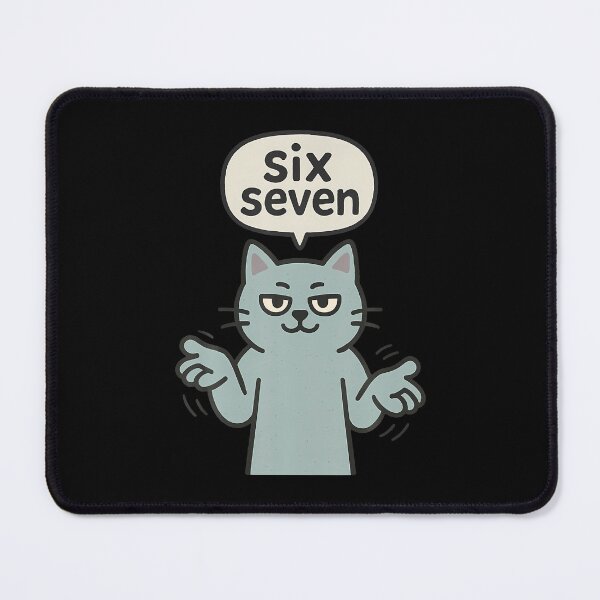 Item preview, 67 Six Seven 6-7 Cat - Funny Kids Gaming Brainrot Meme designed and sold by TiffanyLucia.