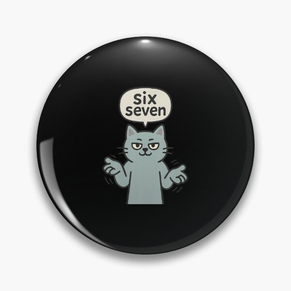 Item preview, 67 Six Seven 6-7 Cat - Funny Kids Gaming Brainrot Meme designed and sold by TiffanyLucia.