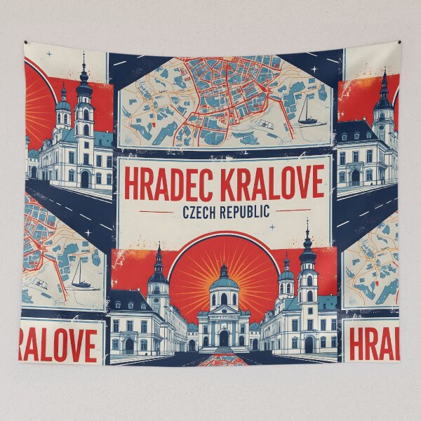 Item preview, Hradec Kralove Cezch Republic 1950s Retro Poster Tourism designed and sold by TravelersGems.