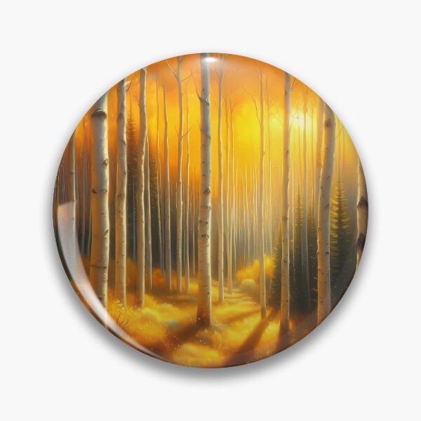 Item preview, Autumn Radiance Golden Aspen Forest Oil Painting designed and sold by apeles68.