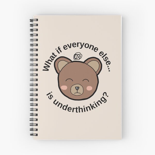 Item preview, Overthinking bear: "What if everyone else is underthinking" | anxiety/ ocd/ mental health designed and sold by NeurodiverseTea.