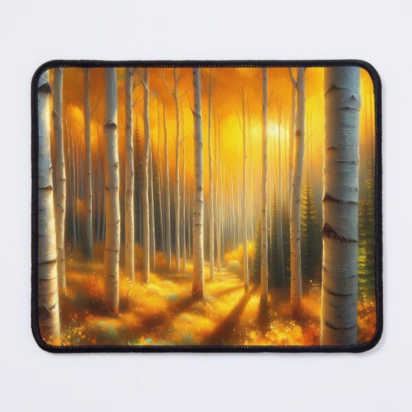 Item preview, Autumn Radiance Golden Aspen Forest Oil Painting designed and sold by apeles68.