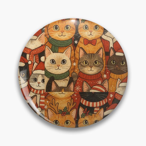 Item preview, Frenesí felino festivo: gatos navideños en abundancia designed and sold by ZEYCAT.
