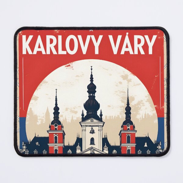 Item preview, Karlovy Vary Cezch Republic 1950s Retro Poster Tourism designed and sold by TravelersGems.