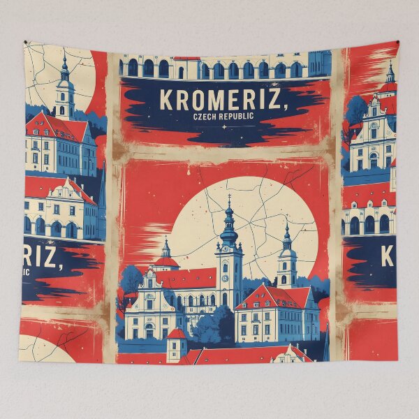 Item preview, Kromeriz Cezch Republic 1950s Retro Poster Tourism designed and sold by TravelersGems.