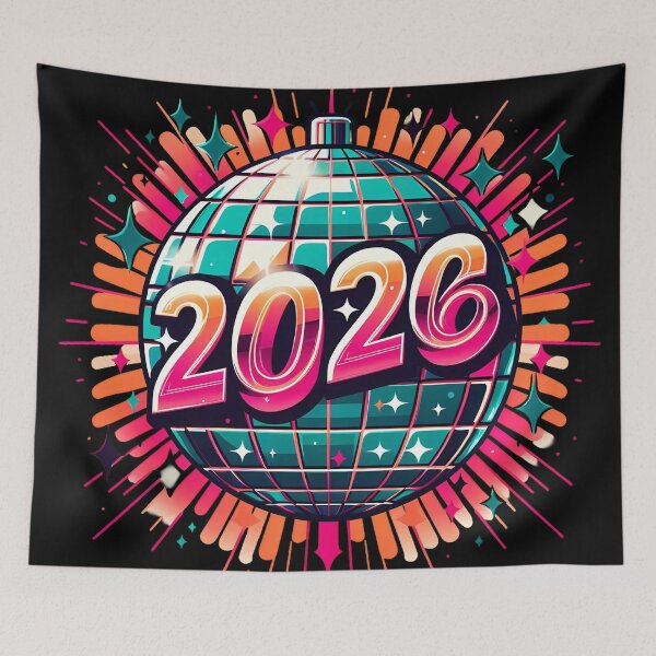 Item preview, Retro 70s New Year 2026 Celebration Graphic designed and sold by oynipshop.