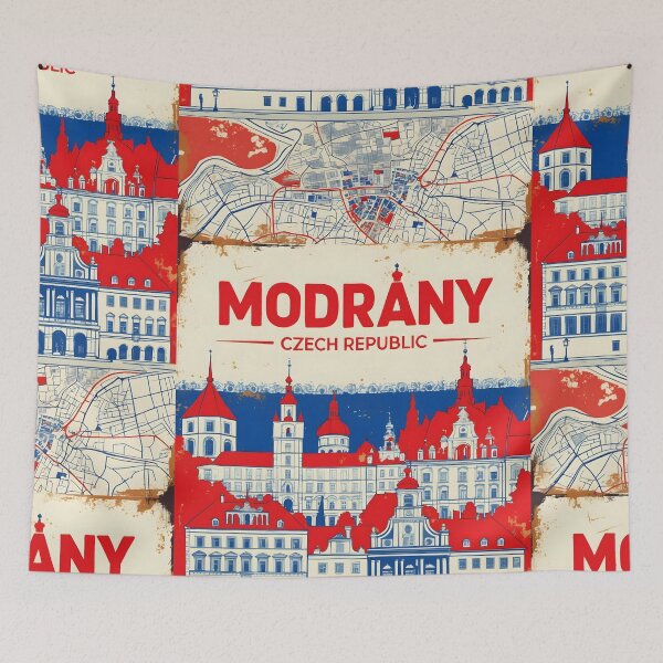 Item preview, Modrany Cezch Republic 1950s Retro Poster Tourism designed and sold by TravelersGems.