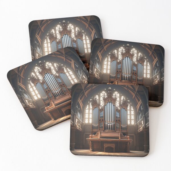 Item preview, Majestic Pipe Organ in Old Church - Gothic Architecture and Baroque Detail designed and sold by pinkal.