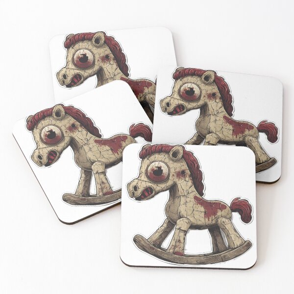 Item preview, Mutant Cyclops Rocking Horse – Bloody Vintage Freak Toy designed and sold by DigitalArtKiosk.