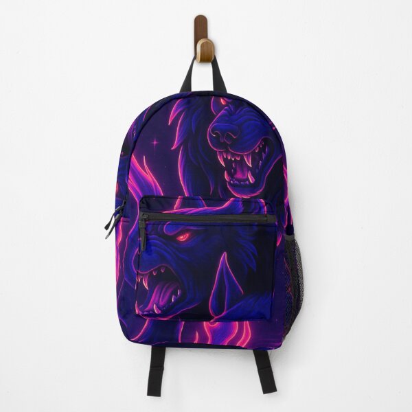 Item preview, Neon Cerberus – Glowing Cyber Three-Headed Dog designed and sold by GolabMagic.