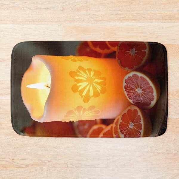 Item preview, Orange-colored ambiance: candle and grapefruit slices designed and sold by Mianku | Für das Leben.