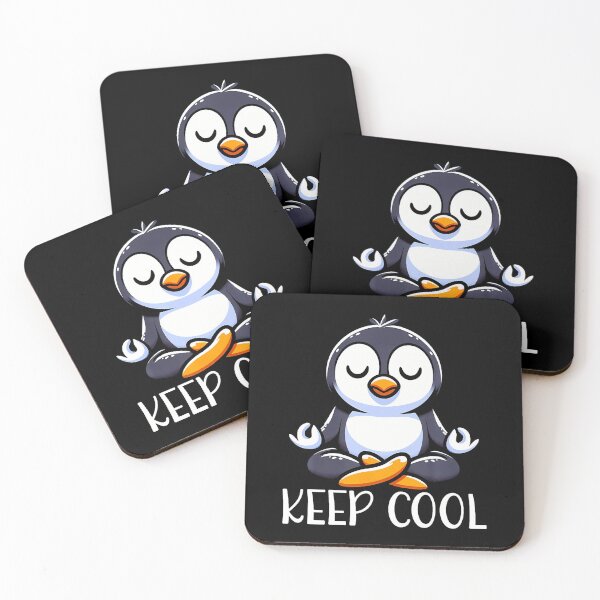 Item preview, Penguin Keep Cool Yoga Meditation designed and sold by AlicaMonica.