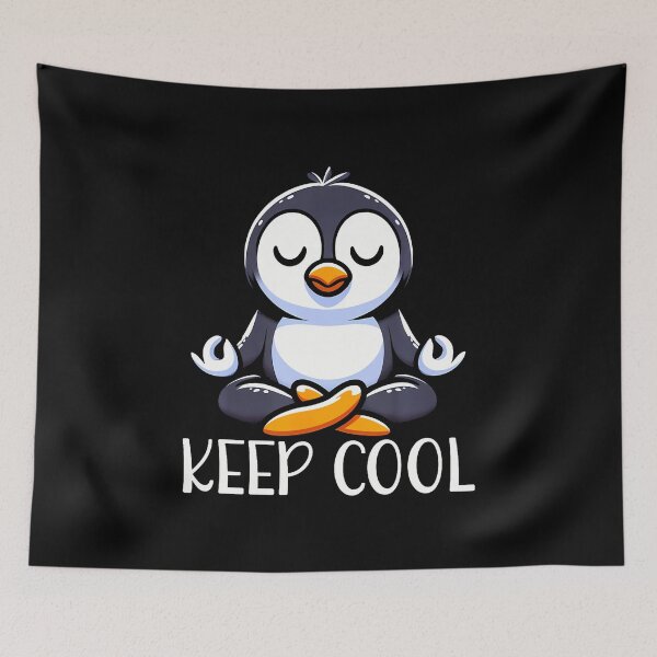 Item preview, Penguin Keep Cool Yoga Meditation designed and sold by AlicaMonica.