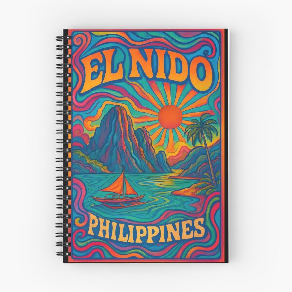 Artikelvorschau, El Nido Psychedelic Reiseposter - 70er Retro-Kunst entworfen und verkauft von Cosmopolis.