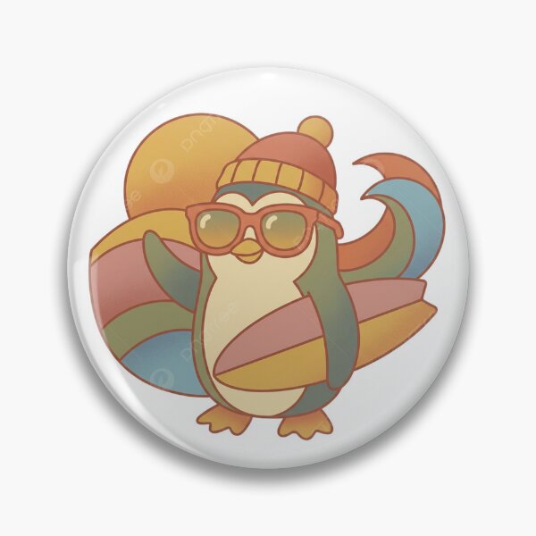 Item preview, Retro Chill Penguin – Vintage Sunset Animal Sticker designed and sold by MTeesGA.