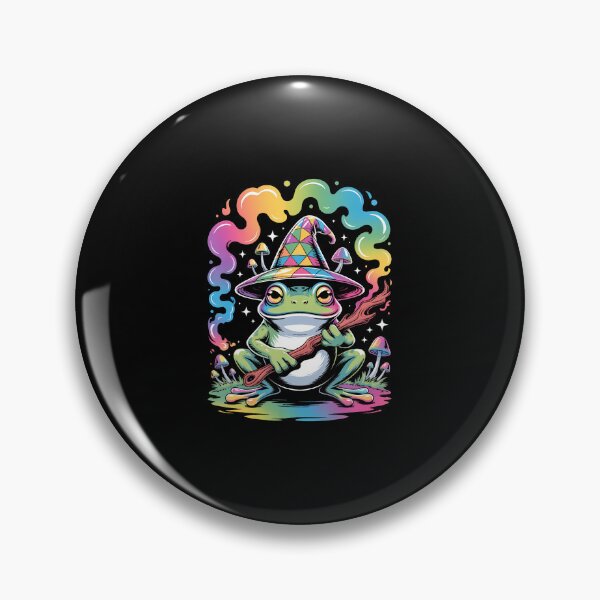 Item preview, Edm Dj Psychedelic Party Rave Frog Wizard Mushroom designed and sold by AlicaMonica.