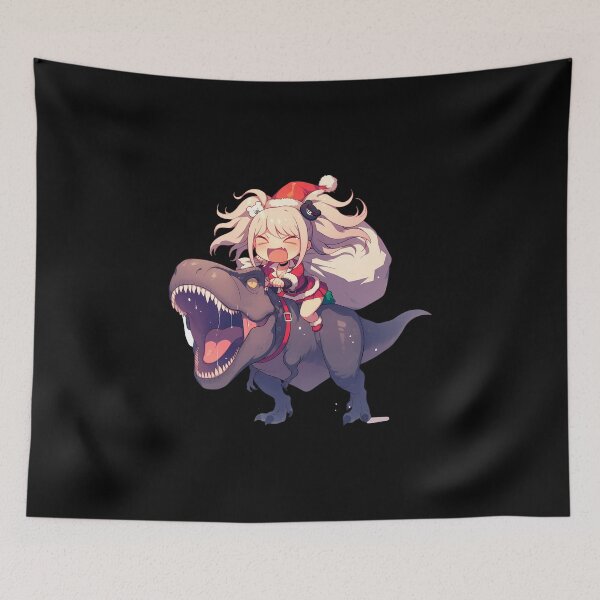 Item preview, Junko Enoshima Christmas Dinosaur Ride Danganronpa Anime designed and sold by Raslbazola.