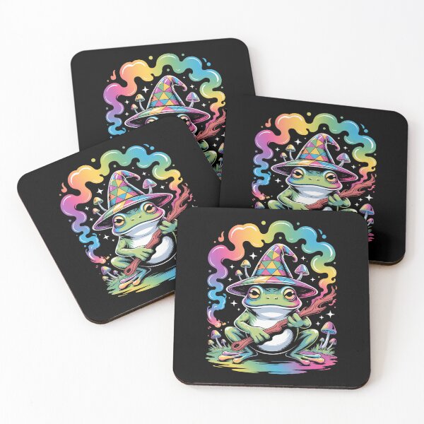 Item preview, Edm Dj Psychedelic Party Rave Frog Wizard Mushroom designed and sold by AlicaMonica.