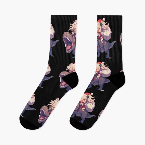 Item preview, Junko Enoshima Christmas Dinosaur Ride Danganronpa Anime designed and sold by Raslbazola.