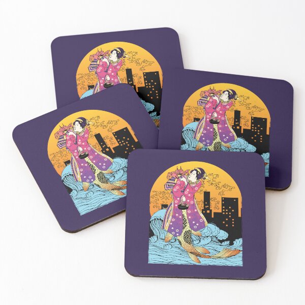 Item preview, Japanese Monster Mermaid Kaiju Ocean Waves designed and sold by jaygo.