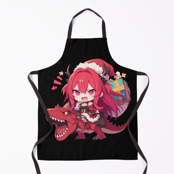 Item preview, Prelude Dawn Surtr Arknights Christmas Dinosaur Santa Ride Chibi Kawaii Festive Flame designed and sold by Raslbazola.