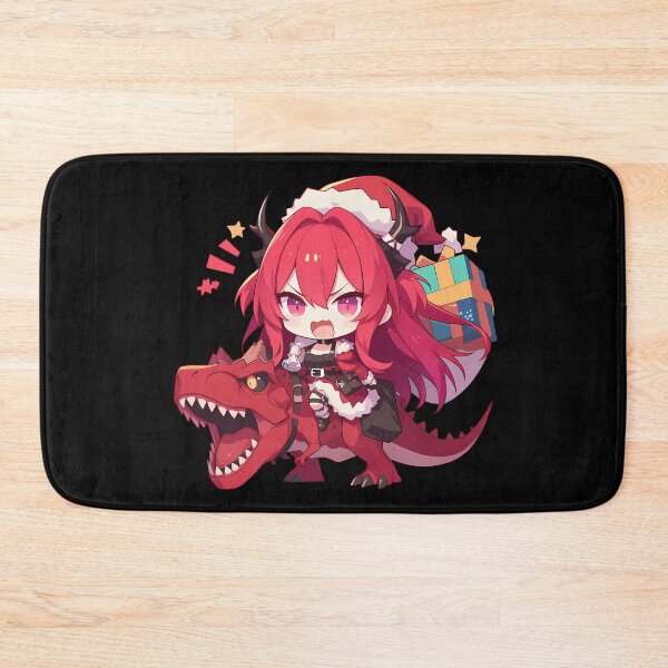 Item preview, Prelude Dawn Surtr Arknights Christmas Dinosaur Santa Ride Chibi Kawaii Festive Flame designed and sold by Raslbazola.