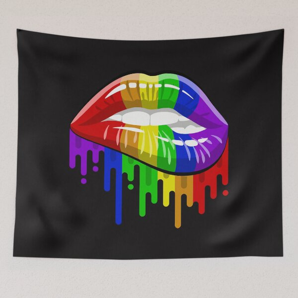 Item preview, ¡Labios LGBT en los colores de la bandera del arco iris para el orgullo gay! designed and sold by duncandesigns84.