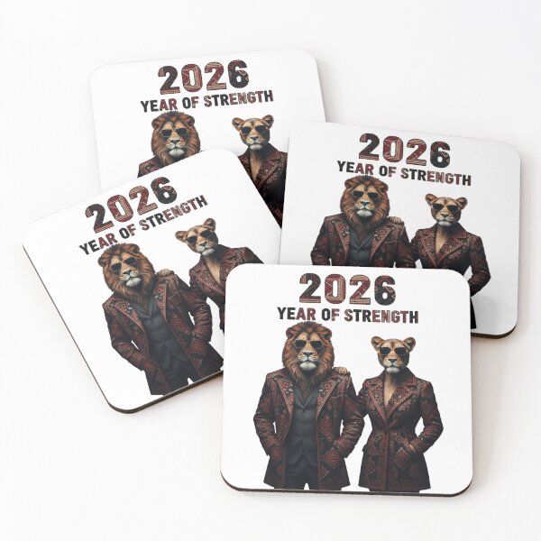 Item preview, The Royal Duo: 2026 Year of Strength – Moroccan Rug Lion & Lioness Suit designed and sold by designwiss.
